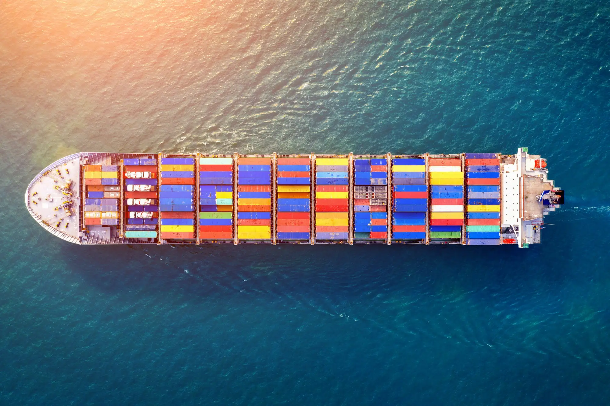 Shipping containers at port